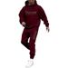 2025 New Sweatshirt And Sweatpants Letter Print Casual Jacket Autumn Winter Fleece Street Fashion Middle-Aged Men's Set_desvips.com