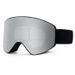 UV Protection Snap-On Prescription Cover, Cylinder Flip-Up Magnetic Double-Layer Anti-Fog Ski Goggles_desvips.com