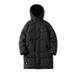 Men's Loose Fit Long Down Coat, Korean Trendy Hooded Jacket, Winter Warm Puffer Parka_desvips.com
