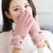 Thermal Velvet Warm Gloves For Women Winter Fleece Lined Thickened Cute Student Korean Style Outdoor Cycling Driving_desvips.com