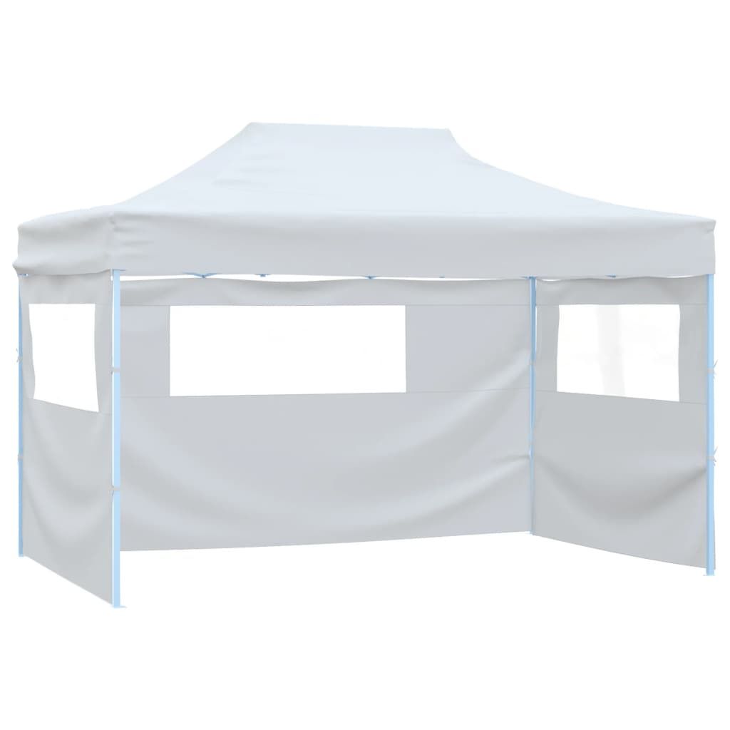 Foldable Party Tent - White - Durable Steel Frame - Waterproof And UV-Resistant Canopy - Perfect For Outdoor Events - Includes Pegs And Ropes_desvips.com