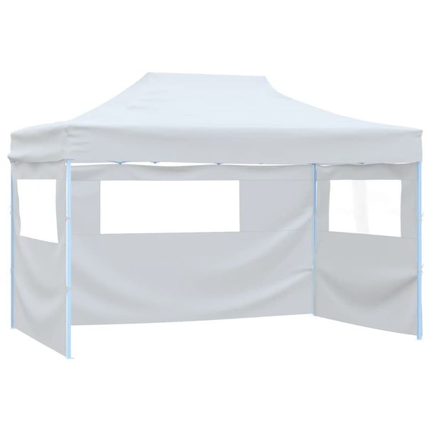 Foldable Party Tent - White - Durable Steel Frame - Waterproof And UV-Resistant Canopy - Perfect For Outdoor Events - Includes Pegs And Ropes_desvips.com