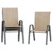 Amopatio Set Of 4 Stackable Outdoor Dining Chairs For All Weather, Breathable Garden Furniture For Backyard Deck, Brown_desvips.com