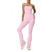 Xijia European And American Peach Hip Lift Halter Neck Sports Jumpsuit For Women Casual Slightly Flared Fitness Yoga_desvips.com