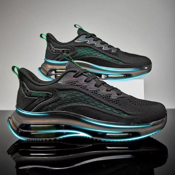 Men's 2024 New Full Palm Air Cushioned Running Anti Slip And Shock Absorbing Casual Sports Summer Dad Trendy Shoes_desvips.com