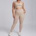 European And American Style Nude Feel Plus Size Yoga For Women High-End Tight-Fitting Sportswear Two-Piece With Pockets_desvips.com