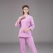 LazyZoom Cotton Linen Yoga Layperson Tai Chi Zen Meditation Tea Ceremony Clothes Casual Ethnic Style Two-Piece Set_desvips.com
