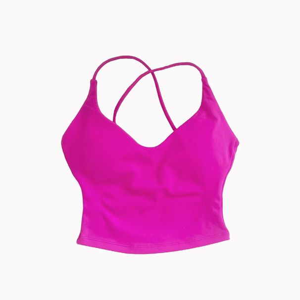 NCLAGEN Dynamic Strappy Gym Clothes High Support Push-up Fitness Tank Top Back Cross Workout Pilates Yoga Running Sports_desvips.com