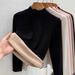 Women's Cashmere Silk Thermal Base Layer Top - High Neck Fleece Lined Winter Shirt For Warmth, Soft & Comfortable, Loose Fit, Long Sleeve_desvips.com