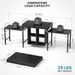 Folding Grill Table Portable Tri-Fold Outdoor BBQ Prep Station_desvips.com