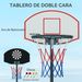 Canasta De Baloncesto Con Tablero De Dardos Altura Ajustable Base Rellenable Y Ruedas 74x55x210-247 Cm_desvips.com