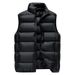 Men's Thermal Puffer Vest, Heavyweight Quilted Jacket For Autumn Winter, Warm Fleece Lined Sleeveless Coat For Outdoor Casual & Sports_desvips.com