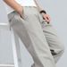 Spring Autumn Thin Cotton Casual Men, Loose Straight-leg Large Size Solid Color Wide-leg Pants, Sports Pants For Young_desvips.com