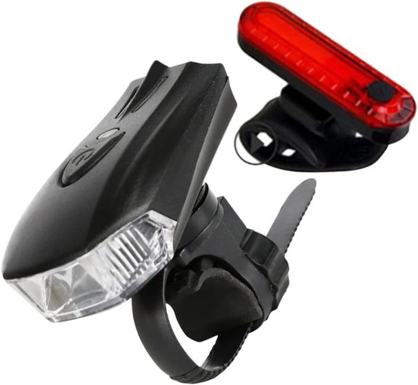Generic Rechargeable Bike Light Set Modes Front Rear Led Cycling Lamps Easy Install Night Riding Safety_desvips.com