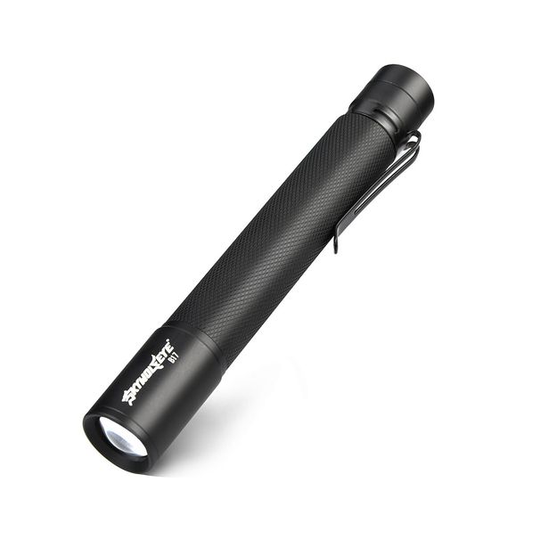 2 AA Battery Powered LED Bright Strong Portable Outdoor Telescopic Pen Light With Convenient Holder Flashlight_desvips.com