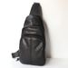Men's First Layer Cowhide Black Summer Casual Messenger Bag_desvips.com