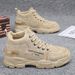 Men's Waterproof Non-Slip Work Black Casual Breathable Spring Safety Shoes_desvips.com