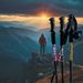 Outdoor Shock Absorption Three-Section Telescopic Hiking Lightweight Non-Slip Stainless Steel Climbing Self-Defense_desvips.com