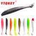 Smooth Surface Explosive Fishing Two Color T Tail Lure Bait 3D Fish Eye Soft Bait Cockroach Sea Bass Freshwater Sea Fishing Bait 10 Per Bag_desvips.com