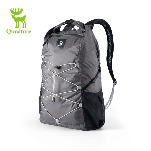 Qunature Folding Hiking Portable Lightweight Travel Double Shoulder Bag Storage Lock Buckle Wear-resistant Backpack_desvips.com