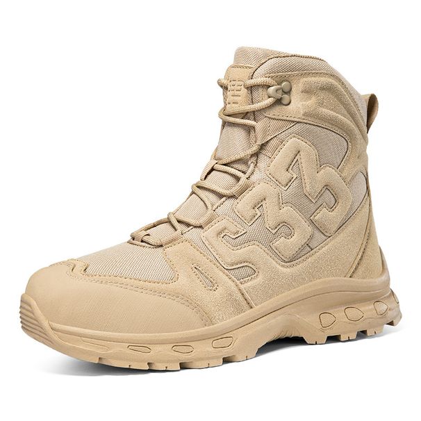 Factory Direct Cross-Border High-Top Outdoor Military Desert Hiking Shoes Climbing Martin Breathable Combat Training_desvips.com