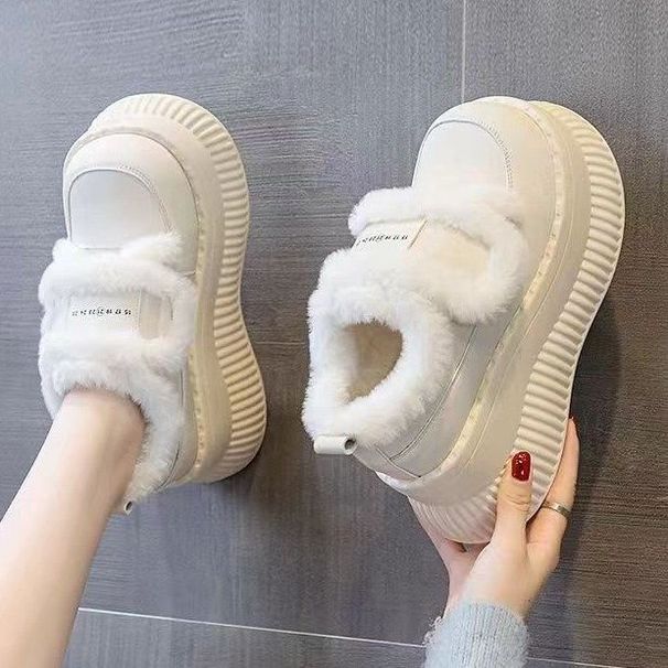 Inner Height Snow Boots Women's 2024 New Winter Outer Wear With Thick Bottom And Plush Cotton Shoes_desvips.com