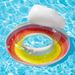 Transparent Rainbow Swimming Ring Single And Double Backrest Water Seat Ring Outdoor Inflatable Rainbow Swimming Ring_desvips.com