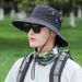 Outdoor Fisherman Large Brim Protection, Fishing Hat, Jungle For Men And Women, Sun Protection With Drawstring To_desvips.com