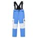New Single Double Board Overalls Ski With Thickened Waterproof And Cold Insulation, Warm Children's Snow Pants_desvips.com