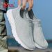 YRZL Men's Sneakers Breathable Mesh Men Casual S Outdoor Non-Slip Big Size Loafers Walking Lightweight Male Tennis_desvips.com