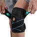 Spring Loaded Knee Brace With Compression Straps For Basketball, Hiking, Cycling, And Running; Breathable And Cooling Fabric Leg Support._desvips.com