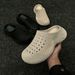NewRockStarChoppa 3D Comfortable Closed-toe Slippers For Men, Summer Thick-soled Outdoor Beach Clogs_desvips.com