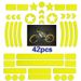 Honeycomb Reflective Stickers Bicycle Stickers Night Reflective Logo Grid Pattern Warning Strips_desvips.com