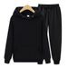 001 New Solid Color Spring And Autumn Hooded Pullover Sports Tracksuit Fleece Men's Sweatshirt Set_desvips.com