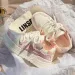 Womens Pink White Gradient Platform Sneakers With Classic Design Chunky Laces_desvips.com