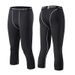 Men's Pro Sports Pants 7/8 Length Fitness Running Training Sweat Wicking Breathable Quick Drying Stretchy Tight Fitting Outerwear_desvips.com