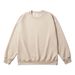 Fall/Winter 2025, 1230 Models, 300g Solid Color Loose-fitting Durable Composite Milk Silk Crew Neck Pullover Sweatshirt_desvips.com