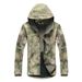 Soft Shell Men's Jacket Winter Hooded Thickened Warm Waterproof Breathable Camouflage_desvips.com