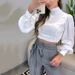 Women's Clothing summer new temperament slim fitting puff sleeve top design drawstring suit pants suit for women_desvips.com