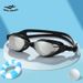 Swimming Waterproof Anti-Fog Electroplated Clear HD Unisex Large Frame Boxed Adult Swim Goggles_desvips.com