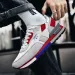 Mens Sports Made Of Genuine Leather Suede Patch Casual Lace Up Anti Slip Walking Comfortable Tennis Running Shoes W_desvips.com