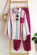 Women's Plus Size Women's Clothing Summer Slightly Fat MM Fashionable Loose Slim Comfortable Casual Striped Suit_desvips.com