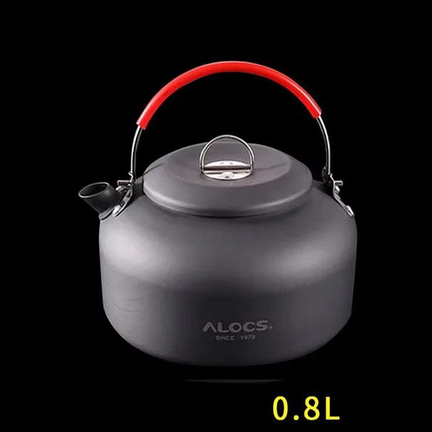 ALOCS 0.8L/1.4L Aluminum Alloy Lightweight Portable Quick-heat Water Kettle For Outdoor Camping Cooking_desvips.com