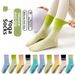 Women's Mid Calf Yoga Socks Professional Fitness Pilates Sports Non-Slip Silicone Aerobics Dance Long Gradient Socks_desvips.com