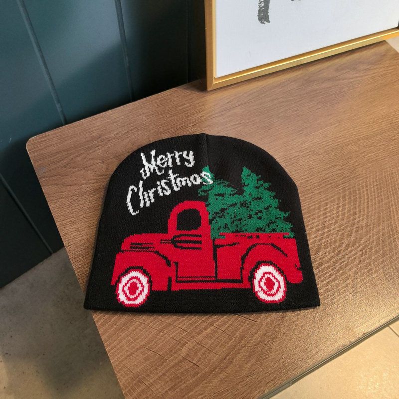 Christmas Hat For Men Women, Autumn And Winter Jacquard Knitted Warm Pullover Hat, Youthful Atmosphere Woolen Beanie_desvips.com