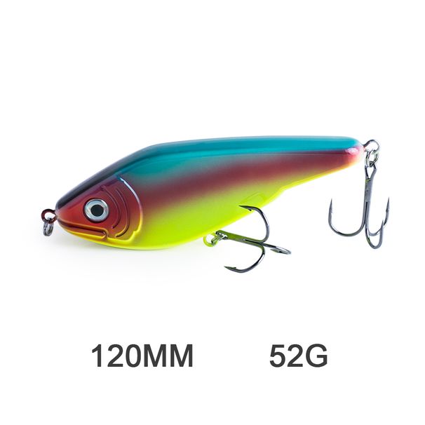 Hanlin 5.12in/1.72oz Sinking Glider Jerkbait Musky Pike Slider Bass Fishing Lures Hard Jerk Fishing Artificial Bait Bass Tackle_desvips.com