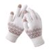 Foreign Trade Warm Thickened Jacquard Gloves For Adults, Women's Winter Knitted Touchscreen Gloves, Cross-Border_desvips.com