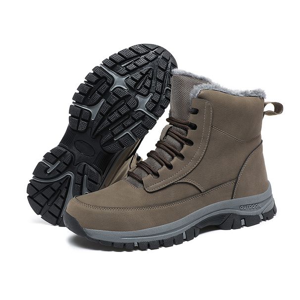 cotton shoes and women, fd w snow winter outdoor hiking boots, thicksoled hightop mountaineering boots_desvips.com