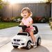 Porteur Enfants Voiture, Véhicule À Pousser Avec Coffre À Jouets, Klaxon, Phares Et Musique, 63,5 X 28 X 36 Cm, Blanc_desvips.com