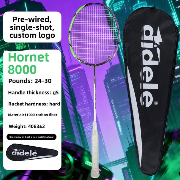 Hot Selling 9000 War Halberd Control Type Badminton High Poundage Competition Professional Single Racket_desvips.com